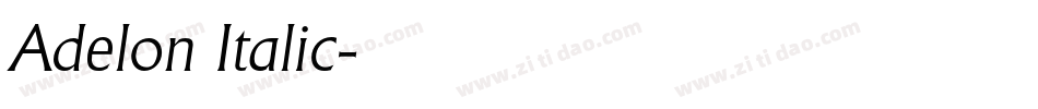 Adelon Italic字体转换